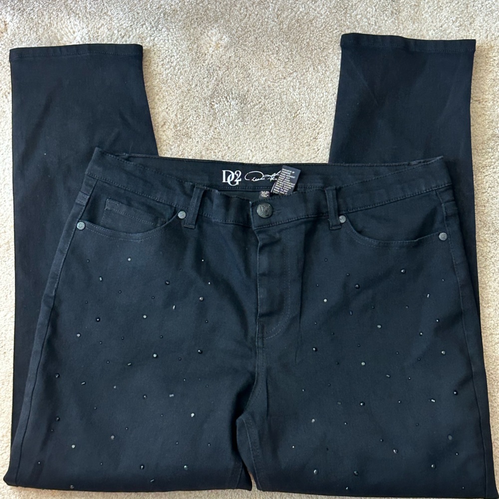 Black Embellished Jeans